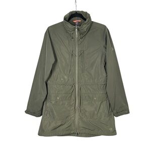 MOUNTAIN HARDWARE Olive Green Lightweight Utility Parka Jacket Zip Front Size M